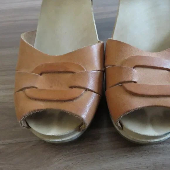 SWEDISH HASBEENS Leather Wooden Clogs 9.5-10 / NEED GONE! Make offer - Picture 7 of 15